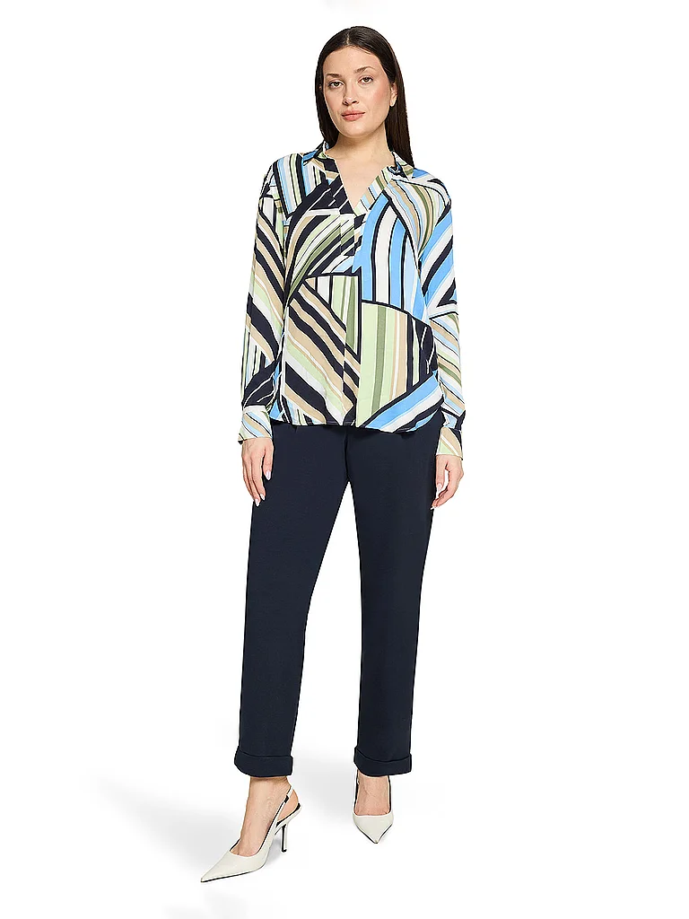 Betty Barclay Women's Blouse Blue/Green Size 48 6